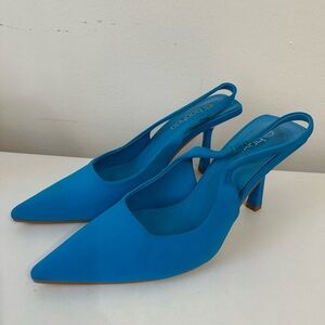 Boohoo Vibrant Blue Slingback Heels